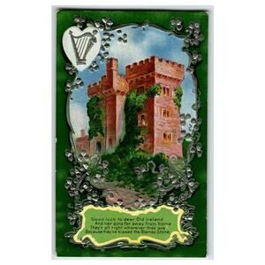 Vintage St. Patrick's Day Blarney Castle Irish Litho Postcard Divided Back